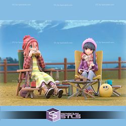 Rin and Nadeshiko Laid Back Camp 3D Printer Files