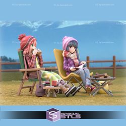 Rin and Nadeshiko Laid Back Camp 3D Printer Files