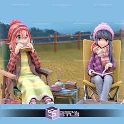 Rin and Nadeshiko Laid Back Camp 3D Printer Files