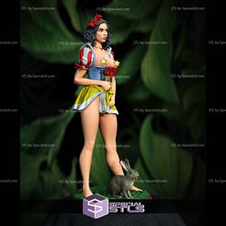 Snow White NSFW and Rabbit 3D Model Sculpture