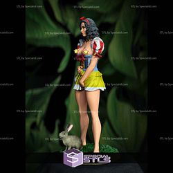 Snow White NSFW and Rabbit 3D Model Sculpture