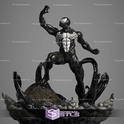 Symbiote Spiderman in Battle 3D Model Sculpture