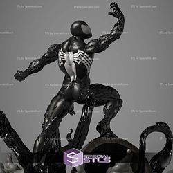 Symbiote Spiderman in Battle 3D Model Sculpture