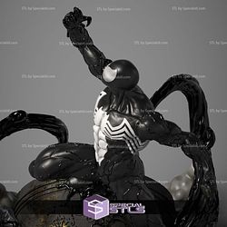 Symbiote Spiderman in Battle 3D Model Sculpture