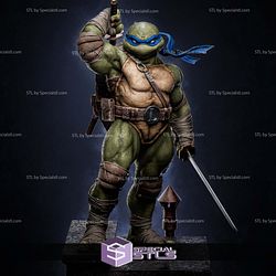 TMNT Leonardo Pizza House 3D Model Sculpture