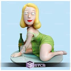 Beth Rick an Morty 3D Model Sculpture