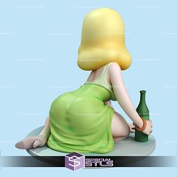 Beth Rick an Morty 3D Model Sculpture