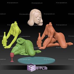 Beth Rick an Morty 3D Model Sculpture