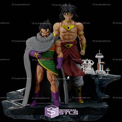 Broly and Paragus 3D Model Sculpture