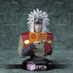 Bust Jiraiya Naruto 3D Model Sculpture