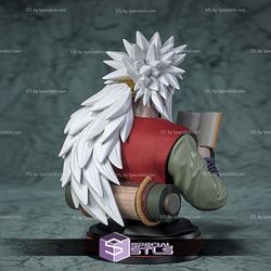 Bust Jiraiya Naruto 3D Model Sculpture