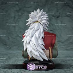 Bust Jiraiya Naruto 3D Model Sculpture