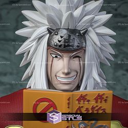 Bust Jiraiya Naruto 3D Model Sculpture