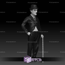 Charlie Chaplin Standalone 3D Print Sculpture