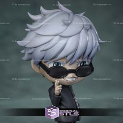 Chibi Satoru Gojo 3D Model Sculpture