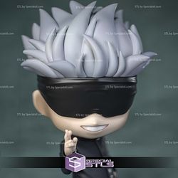 Chibi Satoru Gojo 3D Model Sculpture