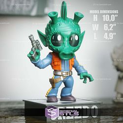 Chibi STL Collection - Greedo Starwars Sculpture