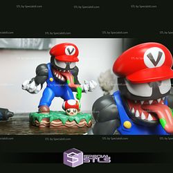 Chibi STL Collection - Venom Mario 3D Model Sculpture