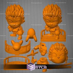 Chibi STL Collection - Zoro 3D Model Sculpture