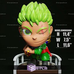 Chibi STL Collection - Zoro 3D Model Sculpture