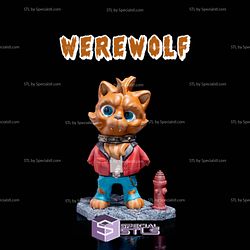 Chibi Werewolf 3D Model Sculpture