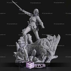 Ciri the Witcher and Demon 3D Printer Files