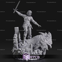 Ciri the Witcher and Demon 3D Printer Files