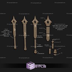 Cosplay STL Files Balins Sword Mace Hobbit