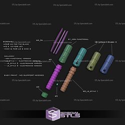 Cosplay STL Files Starkiller Spiked Lightsaber