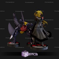 Cynthia with Garchomp Pokemon V2 3D Print Sculpture