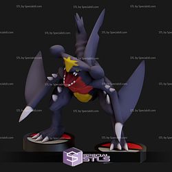 Cynthia with Garchomp Pokemon V2 3D Print Sculpture