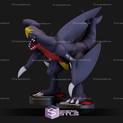 Cynthia with Garchomp Pokemon V2 3D Print Sculpture