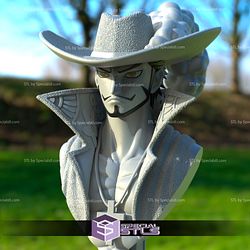 Dracule Mihawk Bust One Piece 3D Model Sculpture