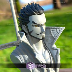 Dracule Mihawk Bust One Piece 3D Model Sculpture