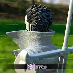 Dracule Mihawk Bust One Piece 3D Model Sculpture