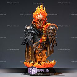 Ghost Rider on Buffalo Bust Digital Sculpture