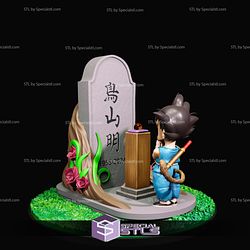 Goku Kid Akira Toriyama Grave 3D Model Sculpture