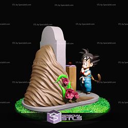 Goku Kid Akira Toriyama Grave 3D Model Sculpture