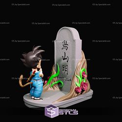 Goku Kid Akira Toriyama Grave 3D Model Sculpture