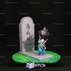 Goku Kid Akira Toriyama Grave 3D Model Sculpture