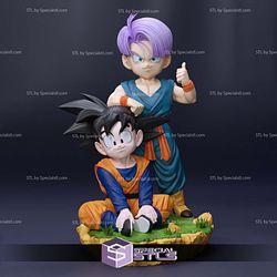 Gotenk and Trunks 3D Model Sculpture