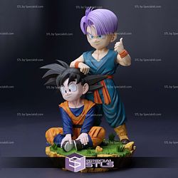 Gotenk and Trunks 3D Model Sculpture