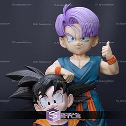 Gotenk and Trunks 3D Model Sculpture