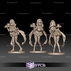 Konosuba YunYun Maid 3D Model Sculpture