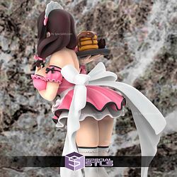 Konosuba YunYun Maid 3D Model Sculpture