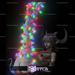 Krampus Girl Sexy Christmas Tree 3D Print Sculpture