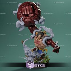 Luffy Gear 4 3D Model Sculpture