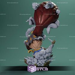 Luffy Gear 4 3D Model Sculpture