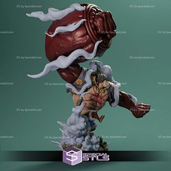 Luffy Gear 4 3D Model Sculpture