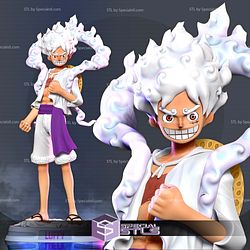 Luffy Gear 5 Basic Standing 3D Model Sculpture